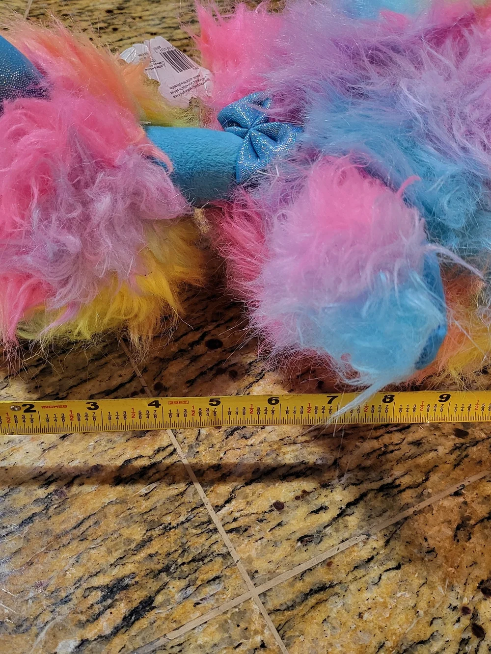 The Petting Zoo Tutti Frutti Rainbow Ostrich Plush w/ Tag